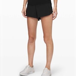 EUC Lululemon Athletica Speed Up Shorts Black Size 4